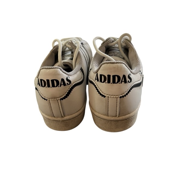 Adidas Originals Superstar Sneaker Kids Sz 3.5 White Low Top Sneakers Lace Up - Picture 2 of 5